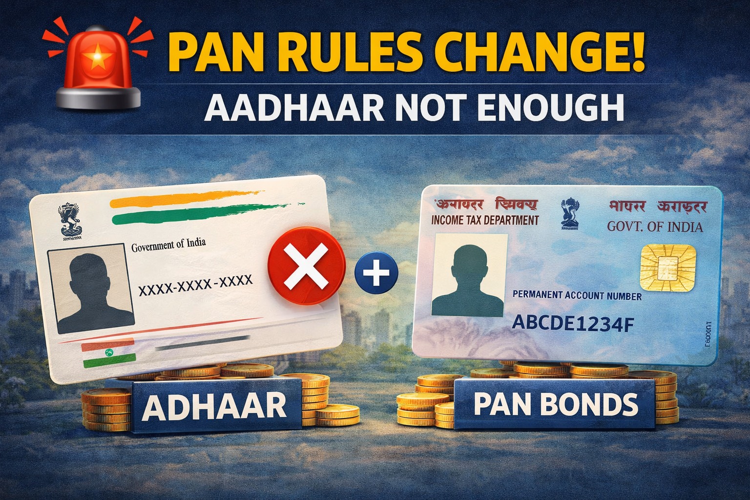 PAN Aadhaar new rules April 2026 India infographic